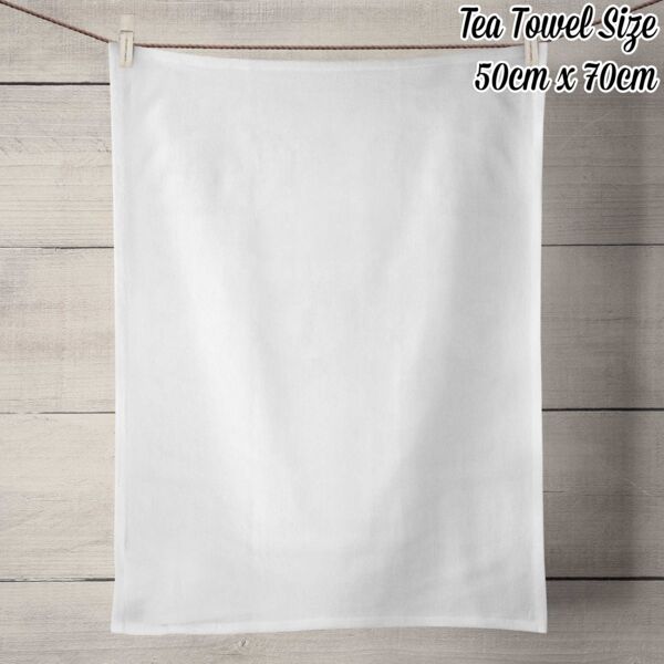 100% Linen Tea Towel - Off White Thumbnail